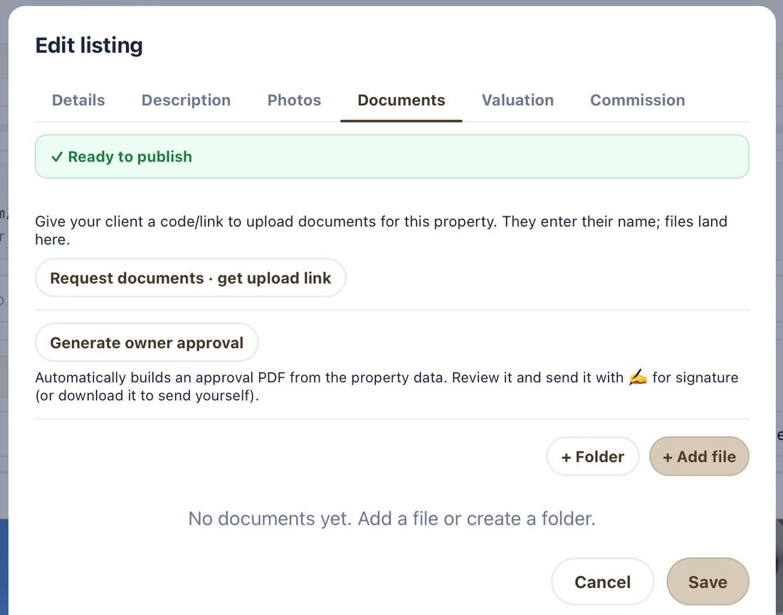 Request documents — from your CRM