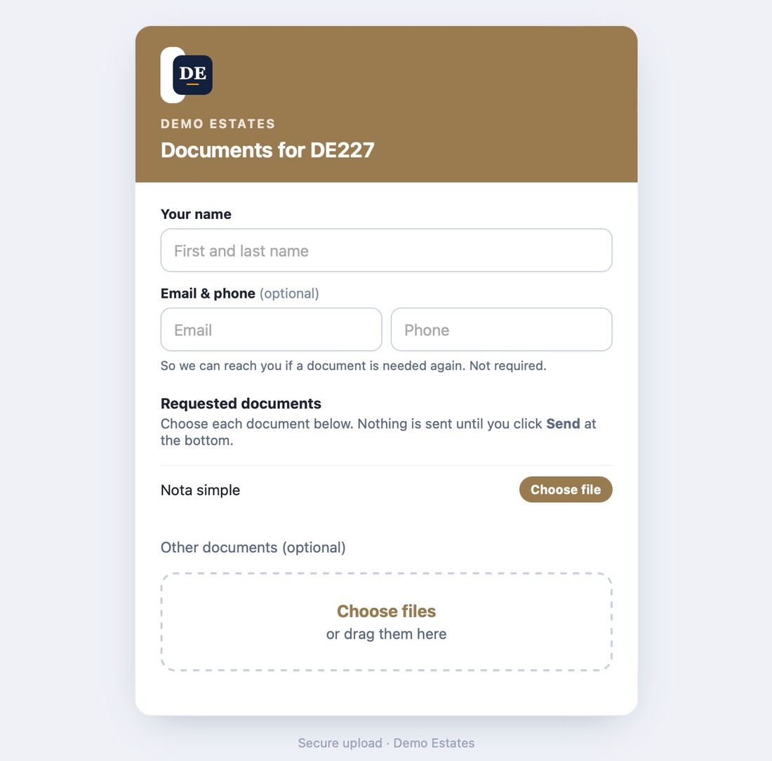 Your client uploads them