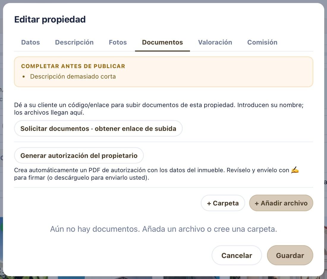 Solicita documentos — desde tu CRM